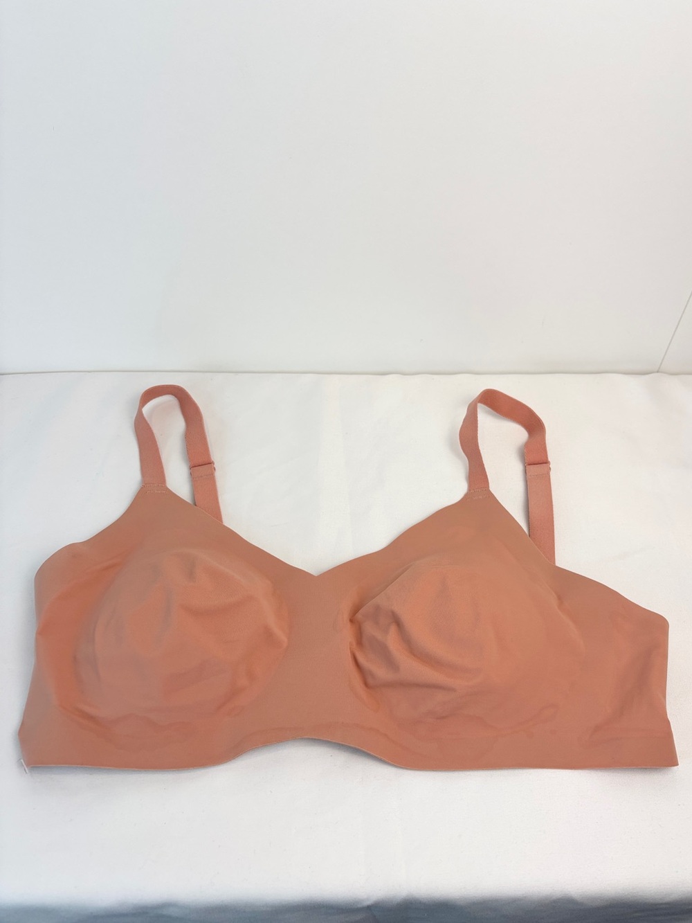 Knix V-Neck Padded Wireless Bra Blush Pink Sz 4 Comfort Adjustable Straps